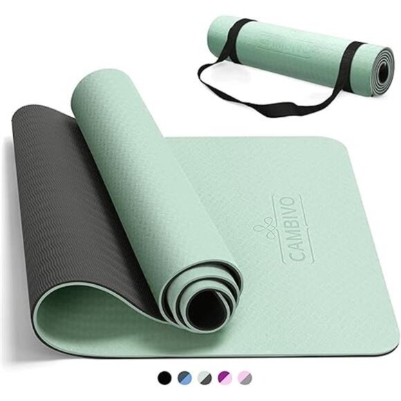 Yoga Mat for Women Men Kids, 1/3 & 1/4 & 2/5 Inch Extra Thick Yoga Mat Non Slip - Picture 7 of 7